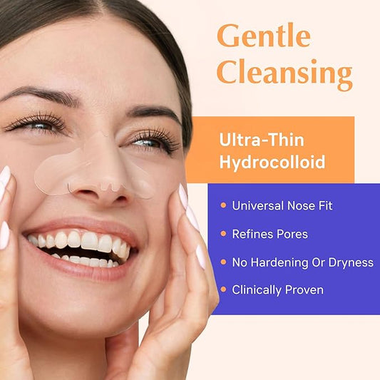 Pimple Patches,Hydrocolloid Acne Patches for Nose,Overnight Pimple Pore Stickers,Zits & Blemish,Clear Skin,Control & Absorb Oil,Cover Acne Blemishes, Nose Patches for Black Heads(10 Count)