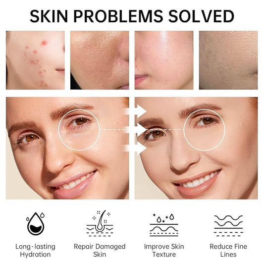 VGO Skin Care Set, Anti-Aging Moisturizing Repairing Soothing Snail Mucin Facial Skin Care Routine Kit for Dry Sensitive Dull Skin, 13.58 Fl Oz