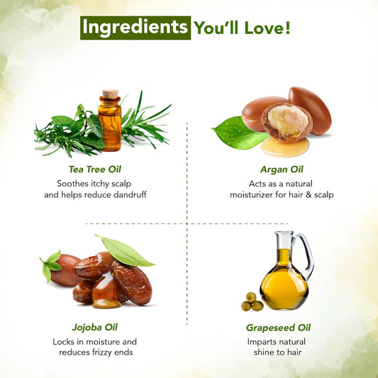 Botanic Hearth 100% Pure Tea Tree Oil For Hair (6.7 Fl Oz -Pack of 2) | With Jojoba & Grapeseed Oils | Hair Oil Repairs Dry Damaged Hair, Strengthening, Healthier Hair- Hair Tonic