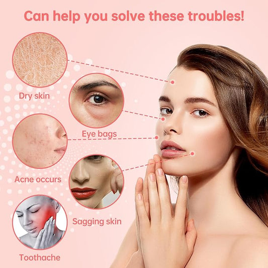 Ice Roller for Face and Eye,Ice Cube Roller Massager for Skin Women Care Tools, Naturally Conditioning De-Puff Eye Bags, Reduce Migraine Pain, Reusable Massage Silicone Ice Mold (Pink)