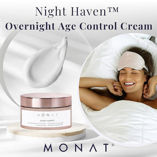Monat Night Haven Crème – Intensive Hydrating Moisturizer for Face – Nighttime Repair Cream for Plump & Youthful Skin – Anti Aging Night Cream – Natural Night Cream with Shea Butter & Avocado Oil