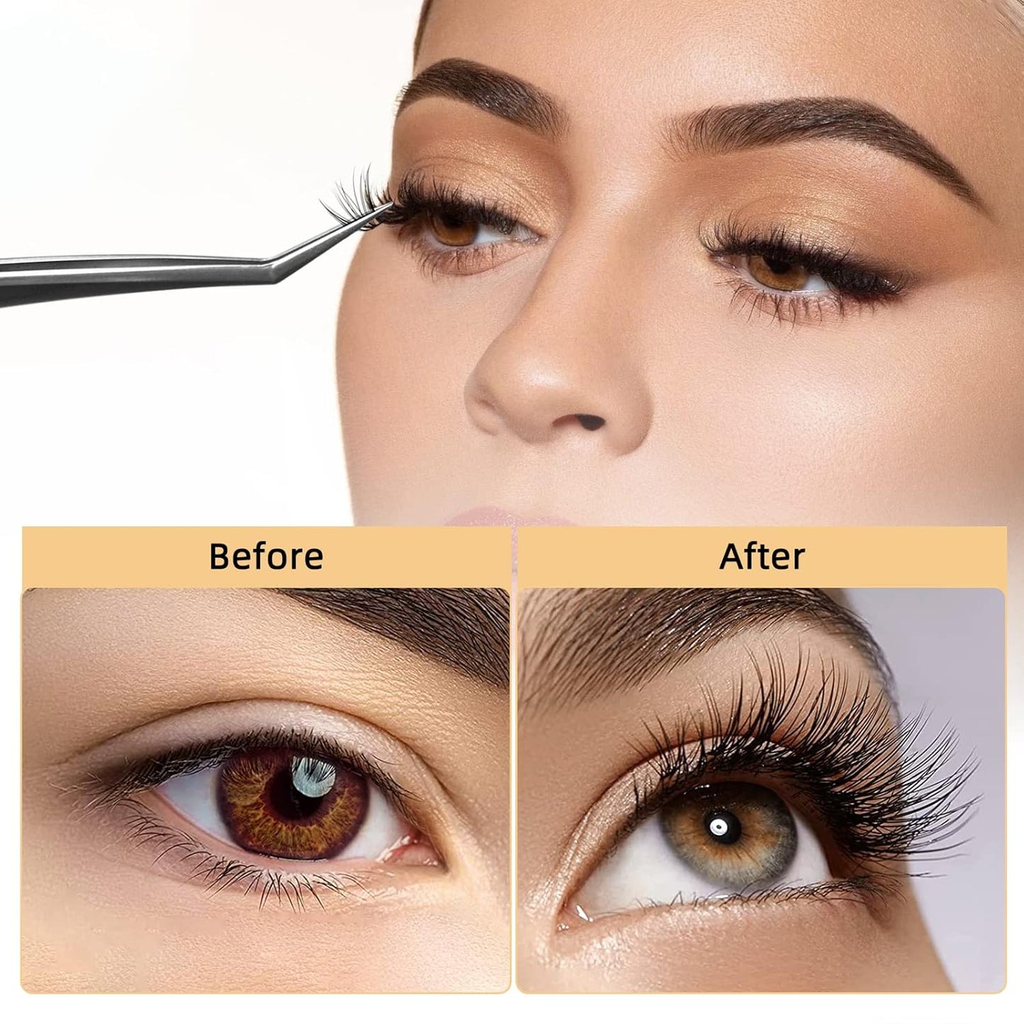 QUEWEL Cluster Lashes 240Pcs Individual Lashes 20D 0.07D Curl 13mm Knot-Free Lash Extensions Clusters Lashes Soft&Natural False Eyelashes Individual DIY Eyelash Extension at Home(20D 0.07D 13)