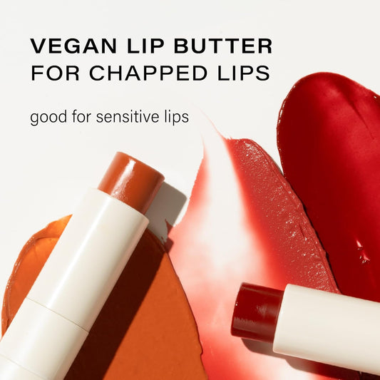 Melixir Vegan Lip Butter (12 Colors), Hydrating Tinted Lip Balm Stick, Bee-Free, Petrolatum-Free, Plant-Based, Moisturizes Dry & Chapped Lips With Shea Butter, Sheer, Natural Finish - #15 Dirty Pink