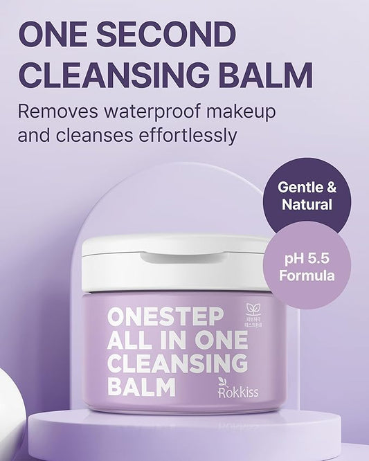 One Second Cleansing Balm (5.1fl oz) - Heavy Makeup Removal, Gentle, Moisturizing. Waterproof, Eye, Mascara, Lipstick Remover. Korean Skin Care. Cruelty-Free.