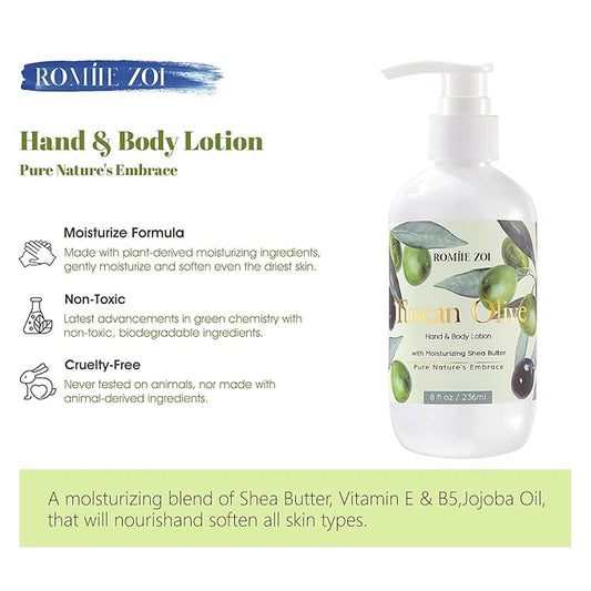 Daily Hand & Body Lotion with Moisturizing Shea Butter - Tuscan Olive - 236 ML / 8 FL OZ