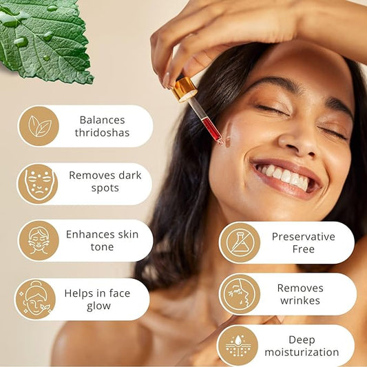 TATSAT Kumkumadi oil For spotless, glowing, and wrinkle-free skin, enriched with organic saffron for brightening and radiance. an authentic Ayurvedic anti-aging and moisturizing taila|taila paka-10ml