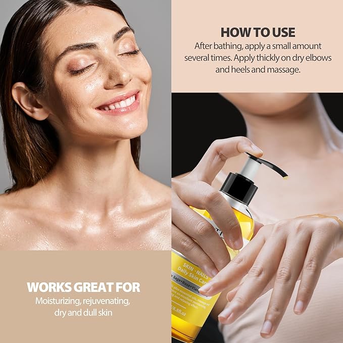 Ylang Ylang Body Oil 260ML & Ginger Body Oil 260ML Large Bottle Body Oil for Moisturizing Skin