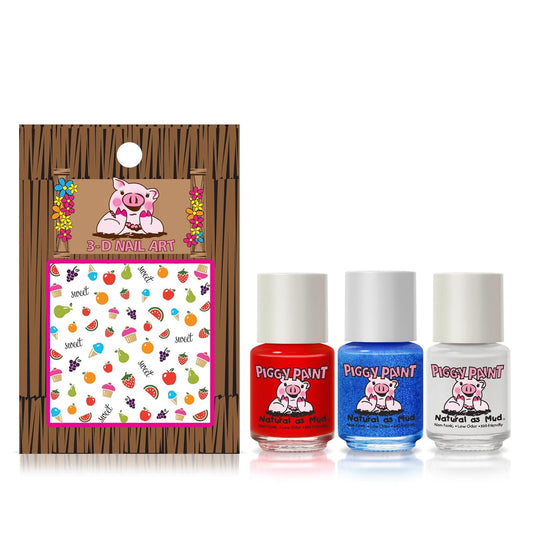 PIGGY PAINT 100% Non-toxic Girls Nail Polish - Safe, Chemical Free Low Odor for Kids, U.S. of YAY!