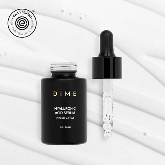 DIME Beauty Hyaluronic Acid Serum, Non-Greasy Hydrating Face Serum with Pure Hyaluronic Acid, 1 oz / 30 ml
