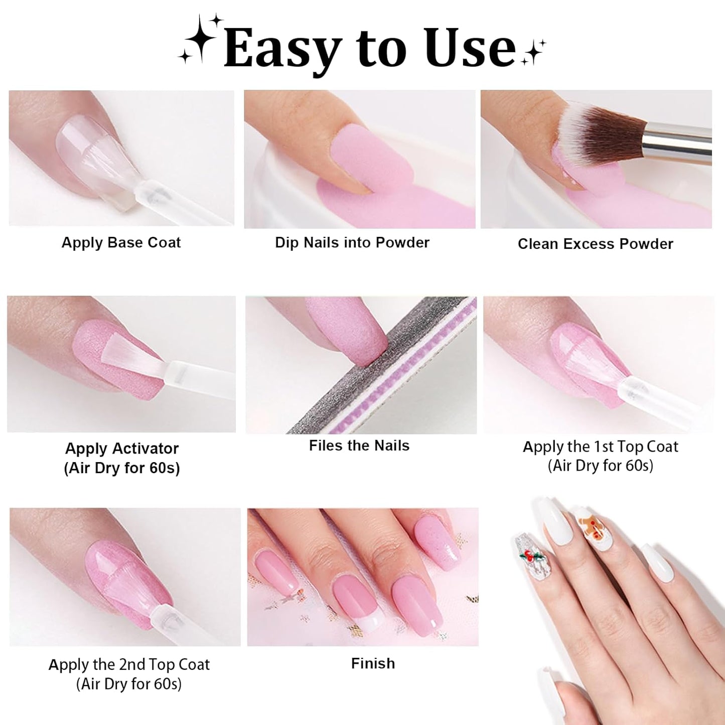 Nail Dip Dipping Powder,1 Oz/28g Dopamine Glitter Purple Color Dipping Powder French Nails Art Starter Manicure DIY Salon Home Gift for Women,No Need Nail Lamp Cured