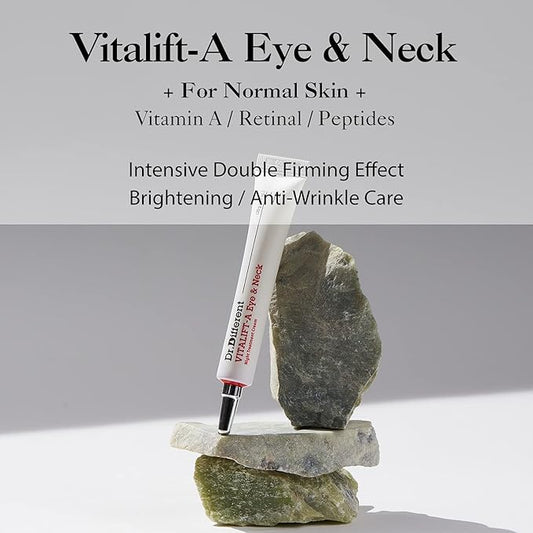 Dr.Different VITALIFT-A Eye & Neck Retinal 0.025% - Anti-Aging & Anti-Wrinkle Treatment for Night Spot & Aging Skin with Peptides - Deep Hydrating & Moisturizing Night Cream For Men and Women 0.7oz.