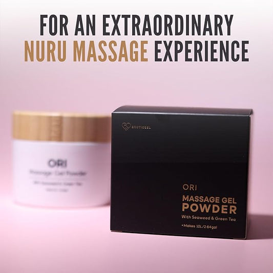 Japanese Nuru Massage Gel Powder 100g | Formulated with Natural Seaweed & Green Tea | Made in Japan | Paraben, & Glycerine Free | Fragrance-Free | Makes 2.64 gal/ 10L | Vegan | Ori
