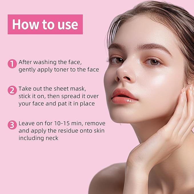 IREV Sheet Mask Skin Care, Animal Character Sheet Masks, Face Mask Skincare, Beauty Facial Mask Spa Face Mask, Soothing Face Sheet Masks, Facial Masks, Moisturizing Face Masks, 5 Pack (Cat)