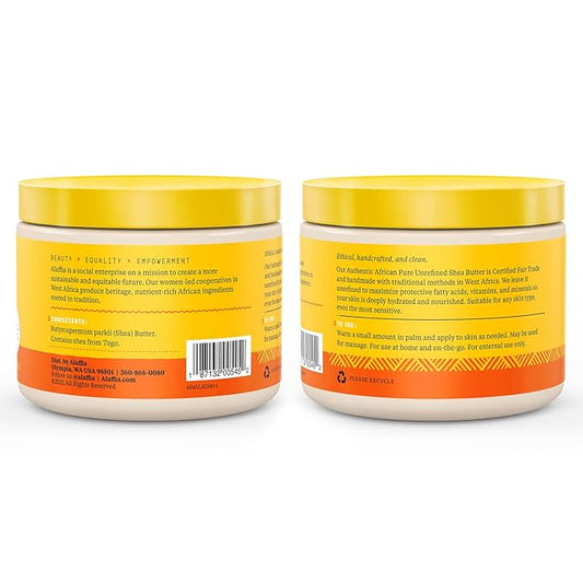 Alaffia, Pure Unrefined Shea Butter, Unscented, 11 oz