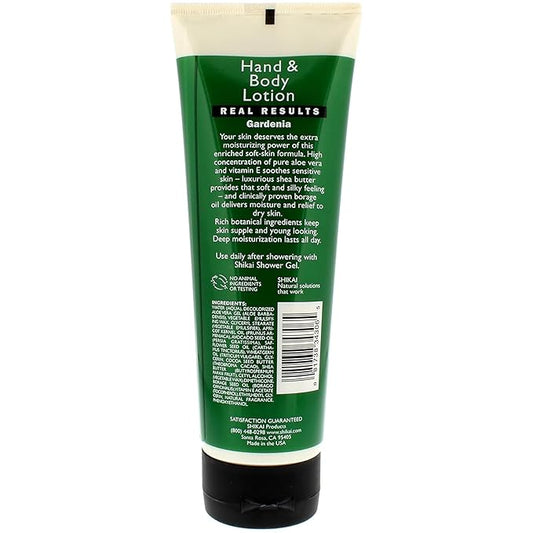 ShiKai - Gardenia Hand & Body Lotion, Plant-Based, Perfect for Daily Use, Rich in Botanical Extracts, Makes Skin Softer & More Hydrated, Mildly Formulated for Dry, Sensitive Skin, Thick Texture (8 oz)