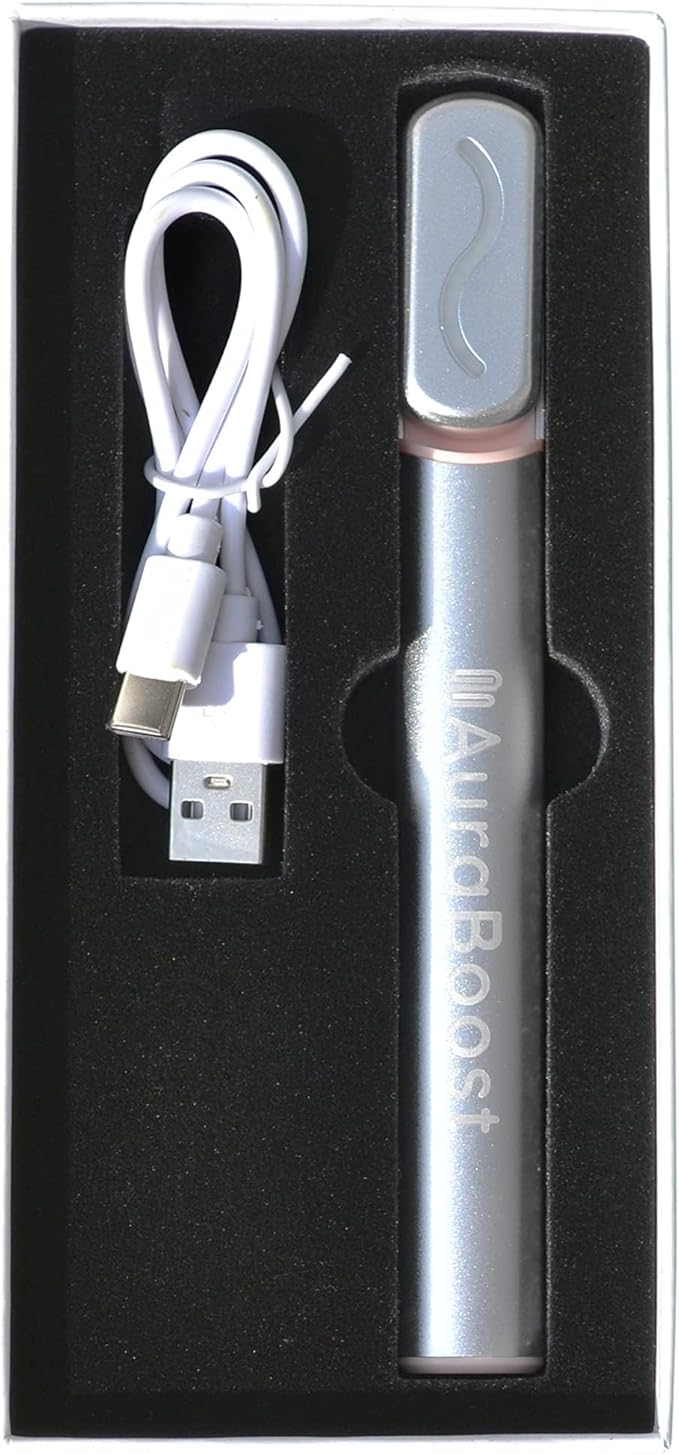 Handheld LED Red Light Therapy for Face and Neck - Vibrating Massage, Glowing Skincare Wand, Smart Sensor, Portable Facial Device, Face Therapy Wand Skin Health Tool Rejuvenation Boost