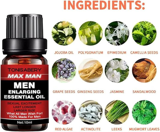 Massage Oil Enlargement Oil Increase Enlarge Gel Thicker Longer Stronger Large Size Enlarger Cream BLSEX for Men (MX-RED)