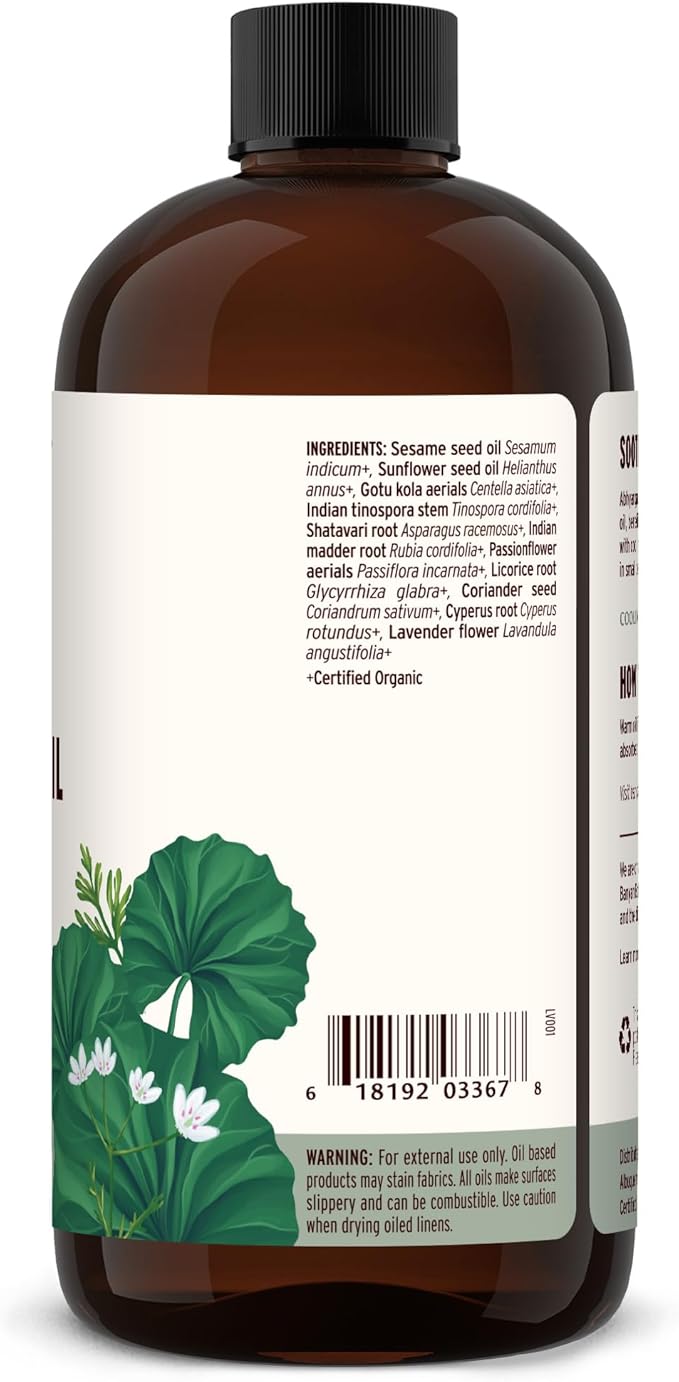 Banyan Botanicals Pitta Massage Oil – Organic Massage Oil Infused with Ayurvedic Herbs – with Gotu Kola and Guduchi (Tinospora cordifolia) – 24 oz. – Non-GMO Sustainably Sourced Abhyanga Massage Oil