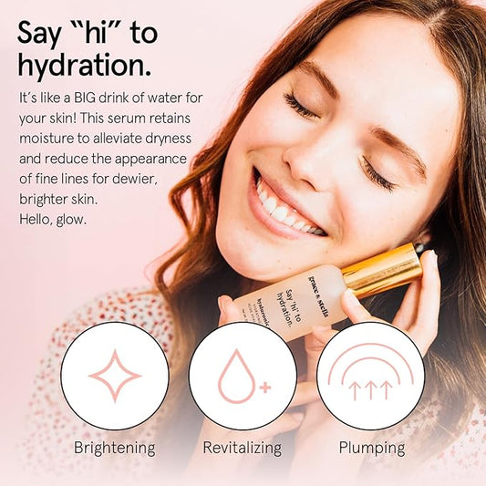 grace & stella Award Winning Hyaluronic Acid Serum (30 ml/1 fl oz) Hyaluronic Acid Serum for Face - Acido Hialuronico Face Serum for Women - Hydrating Serum Remove Fine Lines, Wrinkles - Anti Aging