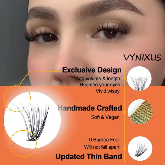 Lash Clusters Kit DIY Lash Extension Kit Eyelash Clusters with Lash Bond and Seal Waterproof Lash Glue Remover Tweezers Brush Cluster Eyelash Extensions Kit (Set 40D-0.07D-Mix8-16)