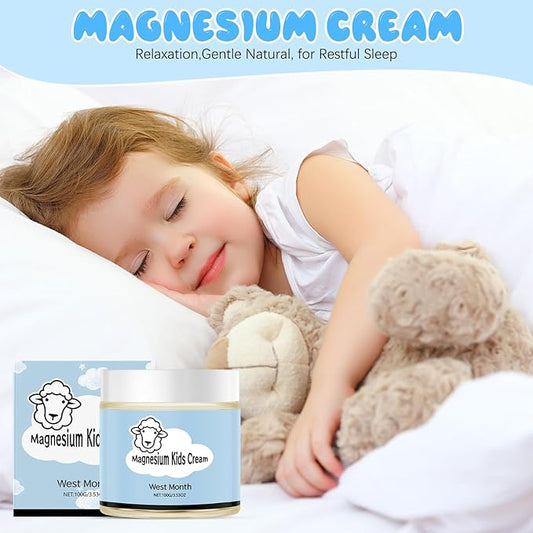 2Pcs Magnesium Lotion for Kids, Juniors Bedtime Lotion By 8 Sheep Kids, Magnesium L otion For Sleep, Gentle Natural Calming Cream for Restful Sleep, Relaxation (200g/7.06oz)