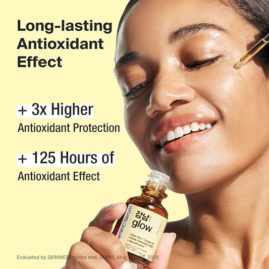 125 Hours Antioxidant Serum with Pure Vitamin C & Ferulic Acid | Korean Glass Skin Products | Vitamin C Face Serum | Korean Skin Care | Serum Vitamina C - 1.01fl oz (30ml)