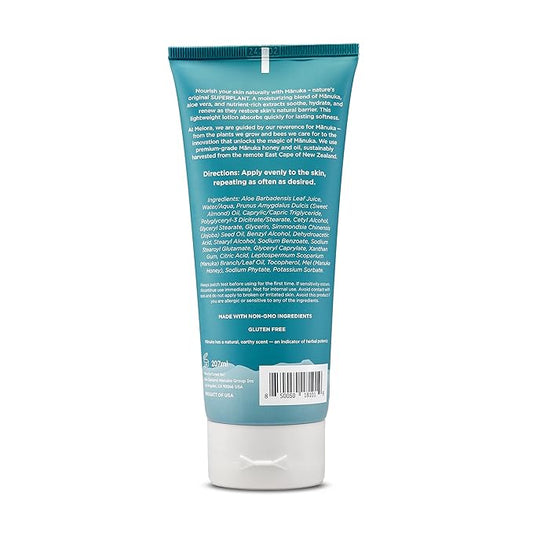 Manuka Honey Body Lotion (7oz), Moisturizing Lotion with Soothing Manuka Honey & Oil for Dry, Very Dry, Sensitive, or Aging Skin – Cream Moisturizer for Women & Men