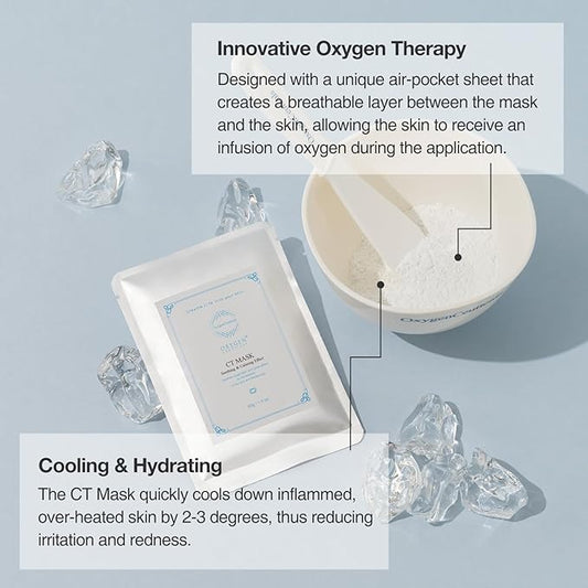 CT Mask – Premium Menthol Cooling & Calming Peel-Off Algae Mask for Face (30g x 5 Packs)