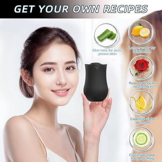 Ice Roller For Face,Cryo Cube Ice Roller For Facial And Eye,Skincare Tools,For Relieving Facial Edema, Shrinking Pores, And Lifting And Firming The Skin (Black)