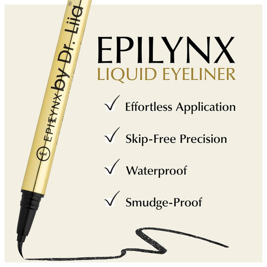 Waterproof Eyeliner - Smudge-Proof Liquid Eyeliner Pen with Precision Tip for Smooth, Long-Lasting Application - Vegan, Hypoallergenic & Gluten-Free Eye Liner - 2mL Shimmer Black