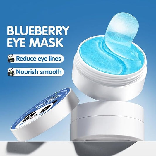 Hydrating Under Eye Patches for Dark Circles & Puffy Eyes - 60 Pairs Eye Mask with Hyaluronic Acid, Blueberry & Centella - Vegan, Cruelty-Free Skincare