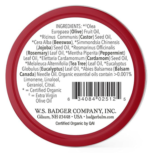 Badger Foot Balm, 100% Organic Foot Cream for Dry Cracked Heels and Feet, Fast Acting Foot Care for Women & Men, All-Natural Cracked Heel Treatment, .75 oz Tin, 2-Pack