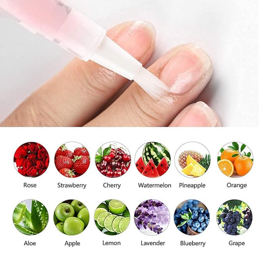 AIJIMEI 8pcs Cuticle Oil Pens Cuticle Oil Nail Oil Cuticle Nail Nutrition Oil Cuticle Oil Pen for Nails Moist Nail Repair Nail Care Essential Oil Moist