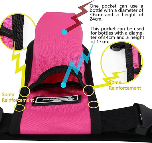 Massage Bottle Bag Massage Therapist Holster Massage Lotion Holster Massage Oil Holster(YR-1KD-Rose Red)