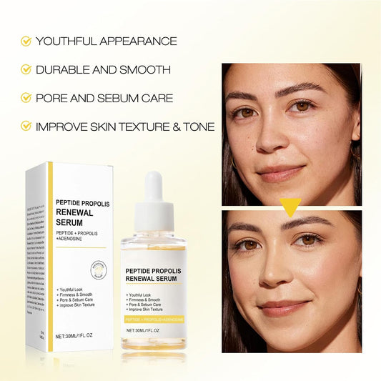Korean Peptide Propolis Renewal Serum, Hydration & Wrinkle Renewal Serum, Anti-Aging Face Essence with Peptide Propolis Complex, for All Skin Types (Y)