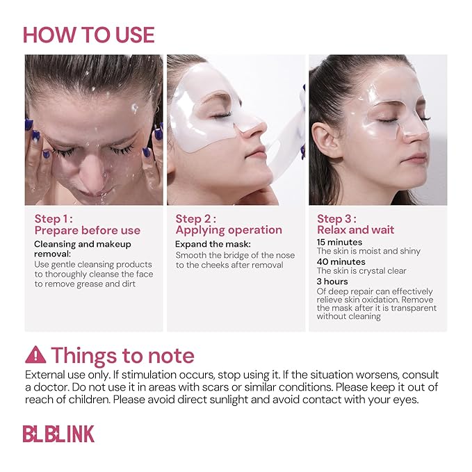 Hydrogel Collagen Face Mask 34g x5 Sheets– 8D Hyaluronic Acid + SYNE-AKE Peptide, Anti-Aging Jelly Sheet for Deep Hydration, Pore Tightening, Sensitive Skin Safe, 1 Mask = 1 Ampoule