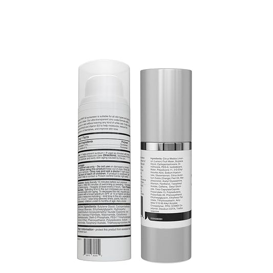 Vibriance Simple Skincare Essentials Bundle | Super C Vitamin Serum, Sheer Zinc Sunscreen SPF 50 Skin Care Set - Nourish, Protect, Illuminate