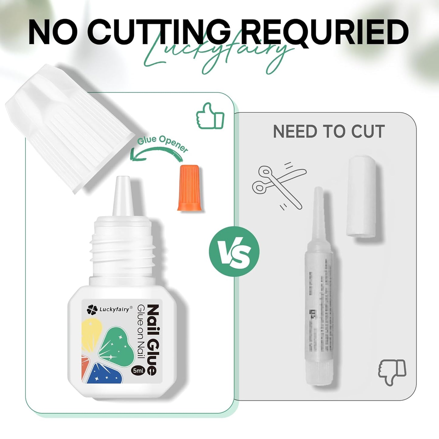 Super Solid Nail Glue for Acrylic Nails Press Ons 5ML*3pcs Professional for Press On Nails, False Nails Tips, Nail Decors, Fast Drying Nail Glue Kit Long Lasting