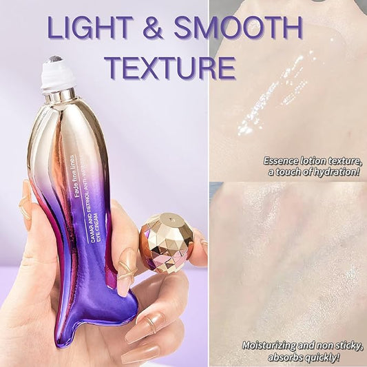 Eye Cream for Dark Circles and Puffiness - Retinol Eye Cream Anti Aging -Ey e Bags Treatment for Women - Caviar Eye Se rum for Wrinkles - Moisturizing under Eye Cream -Ey e Serum with 360°Massage Ball