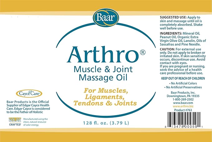 Arthro Muscle and Joint Massage Oil, Gallon