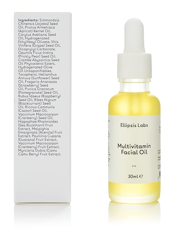 Multivitamin Facial Oil by Ellipsis Labs. Packed full of vitamins, all working together to rejuvenate and hydrate your skin, deep anti aging moisturizer