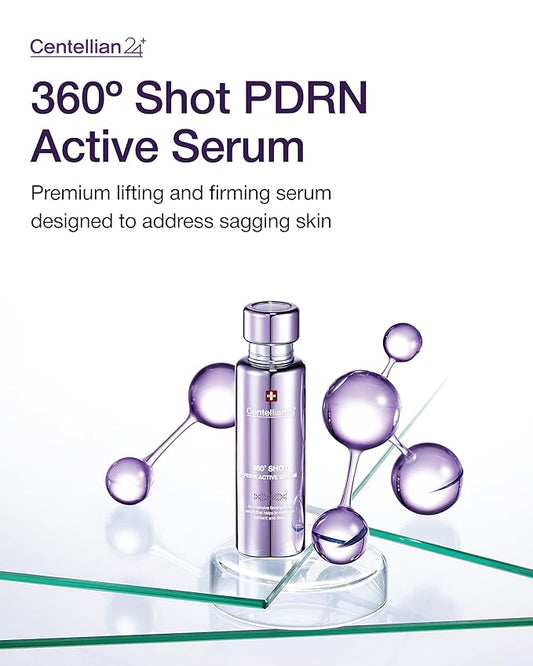 Centellian 24 360º Shot PDRN Active Serum (1.69fl oz) - Intense Hydration & Skin Firming Serum for a Youthful Appearance, Korean Skin Care. PDRN, Ribbon Collagen & Hyaluronic Acid