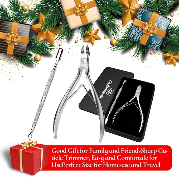 Cuticle Trimmer 3/4 Jaw Extremely Sharp Cuticle Nippers Scissors Stainless Steel Clippers Cutter Remover Pedicure Manicure Nail Tool, cuticle pusher, nail cuticle trimmer professional cuticle cutter