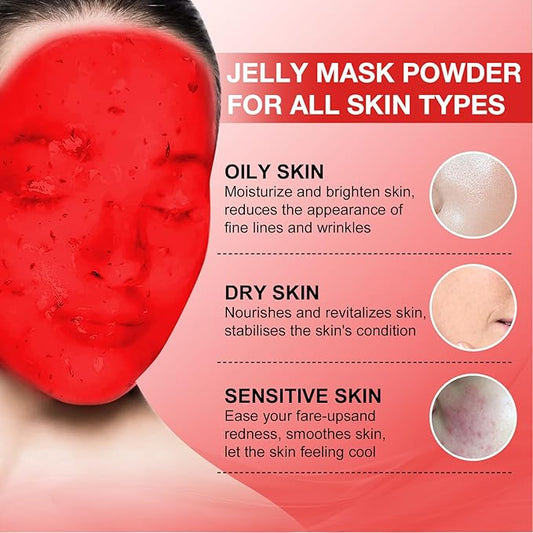 Jelly Mask for Facials Professional, Hydrating & Moisturizing Peel-Off Natural Gel Face Mask SkinCare, Professional Spa Use Jelly Face Masks, Deep Hydration & Glow 23 Fl Oz (Polylactic Acid)