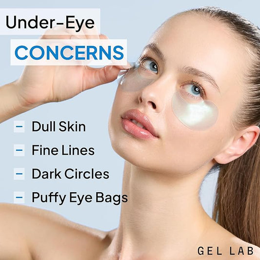 REGLOW Hyaluronic Acid & Caffeine Under Eye Gel Patches – Korean Hydrating Eye Mask for Wrinkles, Dark Circles, and Puffiness – 60 Gel Eye Patches