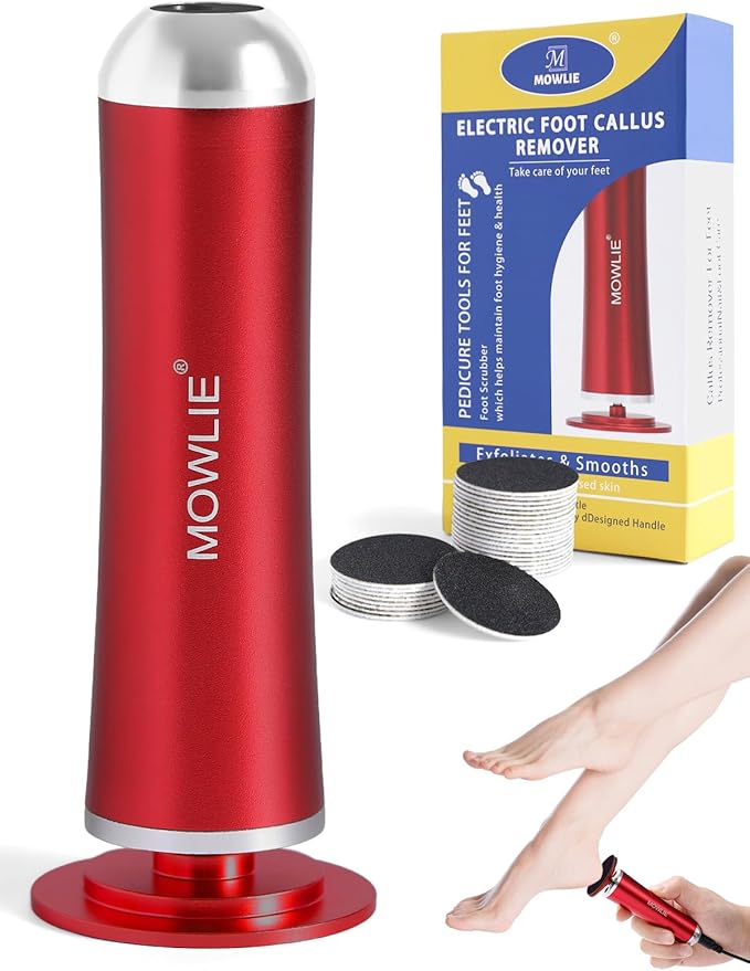Electric Foot Callus Remover,Foot Scrubber & Callus Remover for Feet Foot Spa Pedicure Tool with 60 Grinding Discs Professional Electric Foot File Ideal for Nurses Teachers Workers