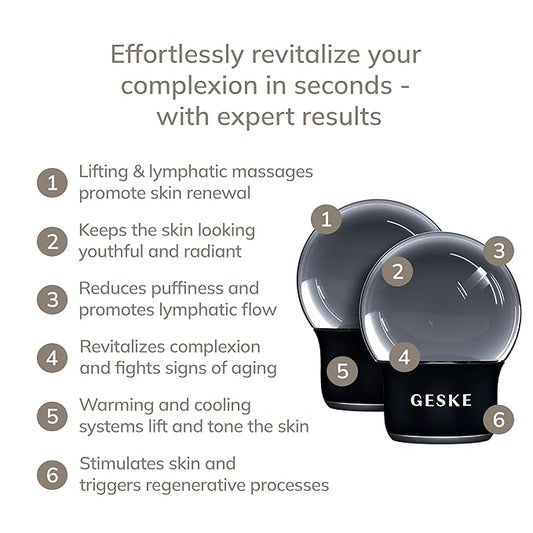 SmartAppGuided™ Cool & Warm Face & Body Massager | 7 in 1 | Multifunctional Massager | Face & Body | Battery-free Cooling & Warming | Firms, Relaxes & De-Puffs Skin | Globular Design