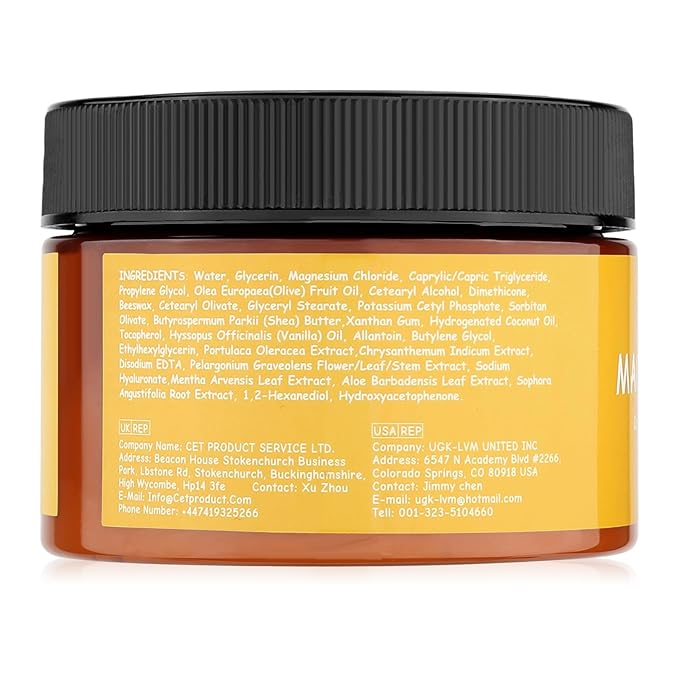 LEPONIX Magnesium Cream for Sleep - Topical Magnesium Lotion for Muscle Relaxation, Leg Cramps, Pain Relief & Better Sleep, Soothing Magnesium Body Butter for Adults & Kids (120ml, Vanilla)