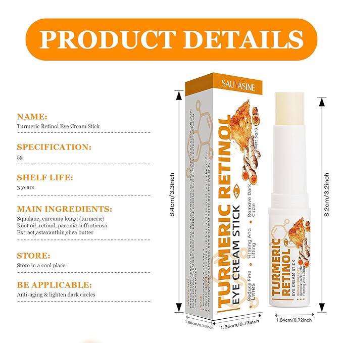 2PCS Eye Bags,Eye Balm Stick Wrinkles,Hydrating for Dark Circle,For Puffiness and Bags Reduces Fine Lines