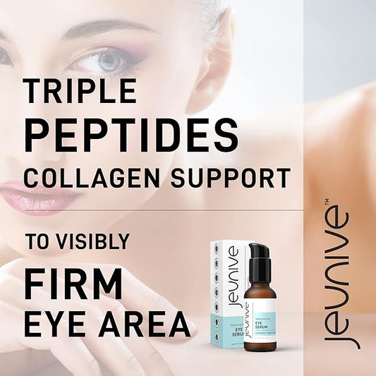 Deep Hydration Refreshing Triple Peptides Daily Eye Correction Serum | 48Hr Hydrating Delicate Eye Skin Area to Reduce Dark Circles, Puffiness, Fine Lines and Wrinkles, 1 oz (28g)